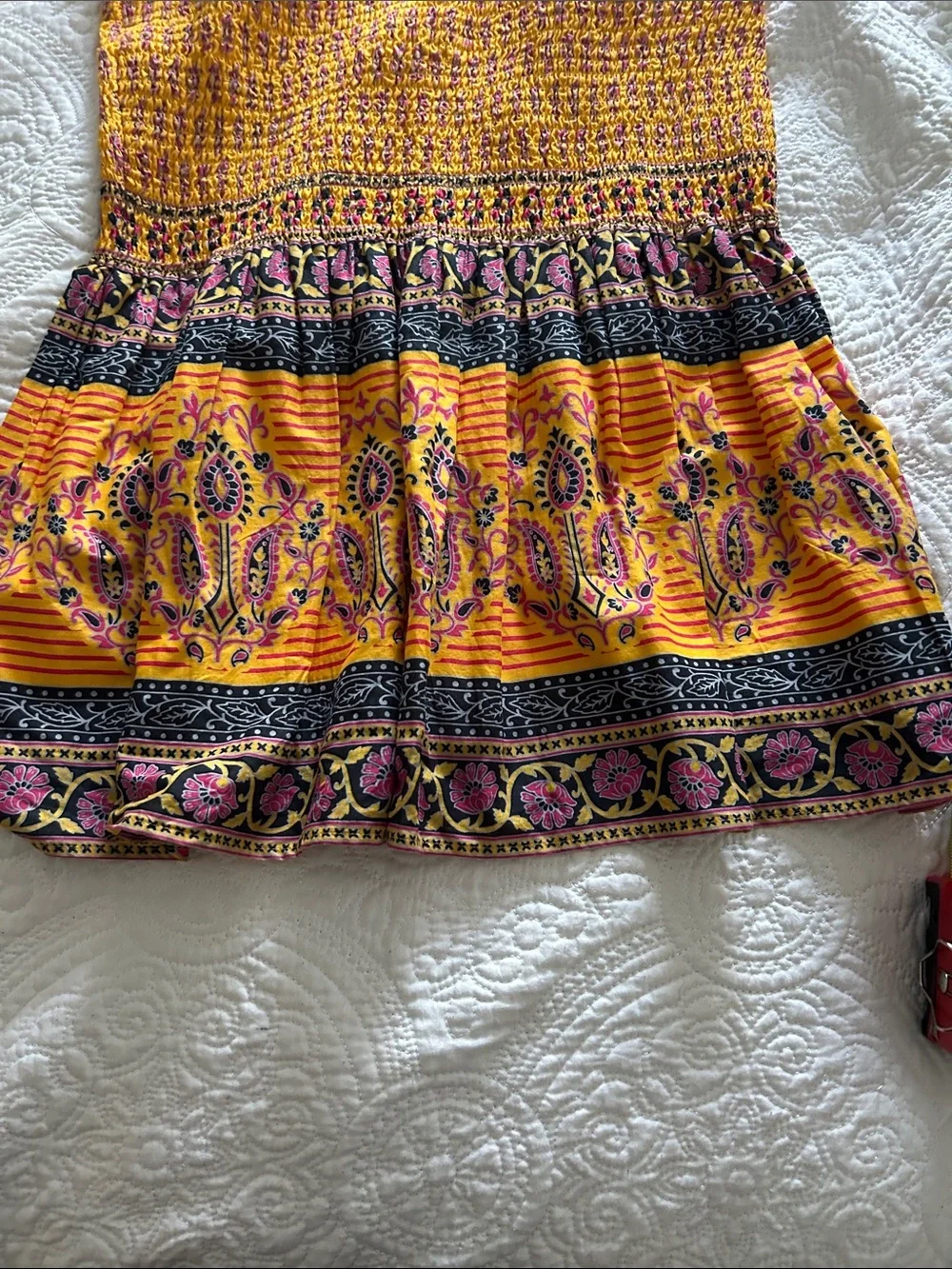 J. Crew Sunny Block Print Yellow Mermaid Style Size 00
